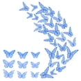 thumbnail image 1 of 36 pegatinas de pared de mariposas tridimensionales, huecas y removibles para niñas Azul, 1 of 8