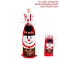 thumbnail image 3 of Juego creativo de botellas de vino navideñas, fundas para botellas de vino con vestido de terciopelo dorado, funda para Papá Noel, muñeco de nieve, decoración para la mesa de la cena de Navidad y Año, 3 of 5