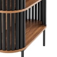 thumbnail image 6 of Storage Display Accent Cabinet, Walnut Black, Wood, Metal Steel, Living Office Kitchen Hospitality Restaurant, Modern Contemporary HB34887, 6 of 9