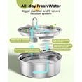 thumbnail image 3 of Fuente de agua para perros, unidireccional, para perros grandes, 7 L, acero inoxidable, 3 of 7