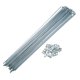 thumbnail image 1 of Unique Bargains 36 radios 4G J Bend de 260 mm x 2 mm con cabecillas para bicicleta, acero, tono plateado, 1 of 1