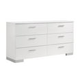 thumbnail image 3 of Pemberly Row 4-Piece Faux Leather Queen Bedroom Set in Glossy White, 3 of 5