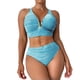 thumbnail image 2 of Tankini para mujer, bikini de dos piezas con escote en V profundo y cintura alta, traje de baño de dos piezas para mujer, trajes de baño tankini para mujer, traje de baño de 2 piezas para mujer, traje, 2 of 8