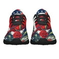 thumbnail image 5 of Ohio Stte Cardinal and Scarlet Carnation Flower Shoes Sneakers Black Size 4, 5 of 7