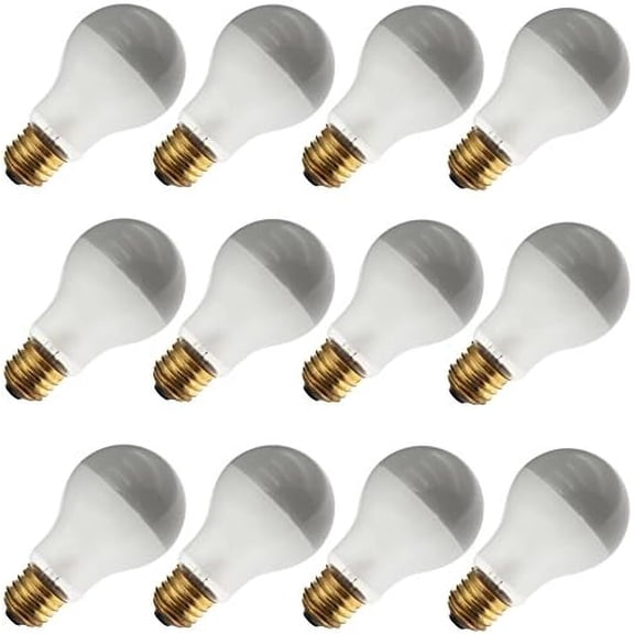 60A19/SBIF 130V, 60 Watt, A19, Medium  (E26) Base Silver Bowl Light Bulb (12 Bulbs)$$Tools