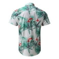 thumbnail image 5 of ZXLBBD Mens Spring Summer Hawaiian Beach Tropical Button Up Printed Short Sleeve Shirt Casual Outdoor Cozy Daily Wear, 5 of 8