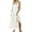 White, variant on Chouyatou Women's Laced Embroidered Tulle Bib Dress Casual Loose Adjustable Straps Maxi Dress(Pink,M)