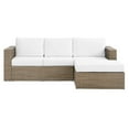 thumbnail image 3 of Modway Convene Outdoor Patio Outdoor Patio L-Shaped Sectional Sofa in Cappuccino White, 3 of 10