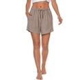 thumbnail image 6 of MOSHU 3 Pack Womens Pajamas Shorts Drawstring Pj Shorts for Women Casual Sleep Lounge Shorts with Pockets, 6 of 11