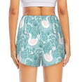 thumbnail image 2 of Lsque Swan And Flowers4 Printed Women's Running Shorts with Liner Pockets,Elastic Quick Dry Workout Athletic Gym Yoga Shorts,Womens High Waist Shorts-Small, 2 of 9