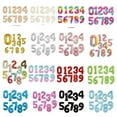 thumbnail image 2 of 40 inch large digital balloon 0-9 aluminum foil balloon birthday party aluminum film balloon decoration 40 inch digital letters - Star Pink Blue, 2 of 5