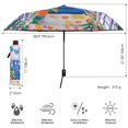 thumbnail image 3 of FORMRS Travel Umbrella Folding Auto Open Close Windproof Rain UV Protection, Floral Window, 3 of 8