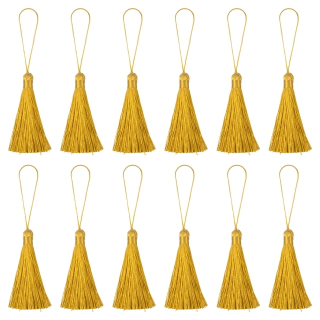 Marcapáginas Borlas Unique Bargains 12uds 6.5' Sedoso suave Mini borla trigo
