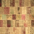 thumbnail image 1 of Ahgly Company Indoor Square Patchwork Brown Transitional Area Rugs, 3' Square, 1 of 4