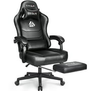 N-GEN Citus Series Ergonomic Leather Footrest High Back Gaming Chair, Black