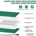 thumbnail image 5 of Outdoor Heated Pet Bed with Waterproof Cover for Puppies or Cats, 27.6" x 15.7" Green Color, 5 of 9