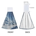 thumbnail image 4 of 2 Pieces Bathroom Towels Kitchen Towels Velcro Hand Wipes Dish Cloths & Dish Towels Washroom Towels Face Towel Hand Wipes Winter Scene, 4 of 7