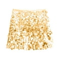 thumbnail image 5 of Sequin Skirts for Women Stretchy Bodycon Mid Waist Mini Skirt Summer Dressy Night Out Party Holiday Glitter Skirts,Fluorescence Yellow - M, 5 of 5