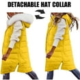 thumbnail image 5 of Women’s Long Winter Puffer Coat Stand Collar Teddy Fleece Lined Thick Down Jacket Windproof Quilted Loose Fit Warm Outerwear Plus Size,Yellow,XL, 5 of 9
