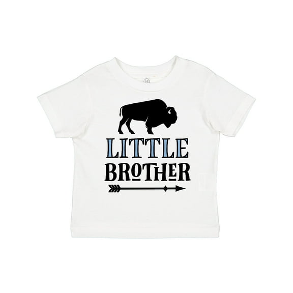 Inktastic Little Brother Native Buffalo Boys Toddler T-Shirt