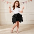 thumbnail image 5 of dazeni Girls Cute Bow Skirts School Uniforms Skirts High Waiste Pleated Skirts Casual A Line Tiered Elastic Waisted Skirts Black Size 2 Years, 5 of 9