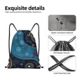 thumbnail image 4 of Xecao Bohemian Turtle Pattern Sports Drawstring Backpack - String Swim Gym Bag with Wet Proof Pocket for Women&Men-Small, 4 of 6