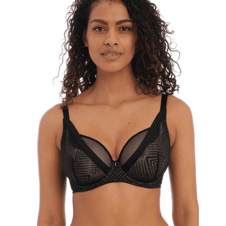 

Freya Womens Tailored Underwire High Apex Plunge Bra Black 28DD