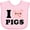 AD-Pink, variant on Inktastic I Love Pigs Boys or Girls Baby Bib