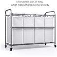ROMOON 4 Bag Laundry Sorter Cart, Laundry Hamper Sorter with Heavy Duty