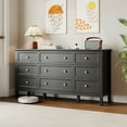 thumbnail image 5 of YouTrend 9 Black Large Drawer Dresser, Retro Wood Adult Dresser with Metal Handles for Bedroom,Living Room, Hallway, 5 of 10