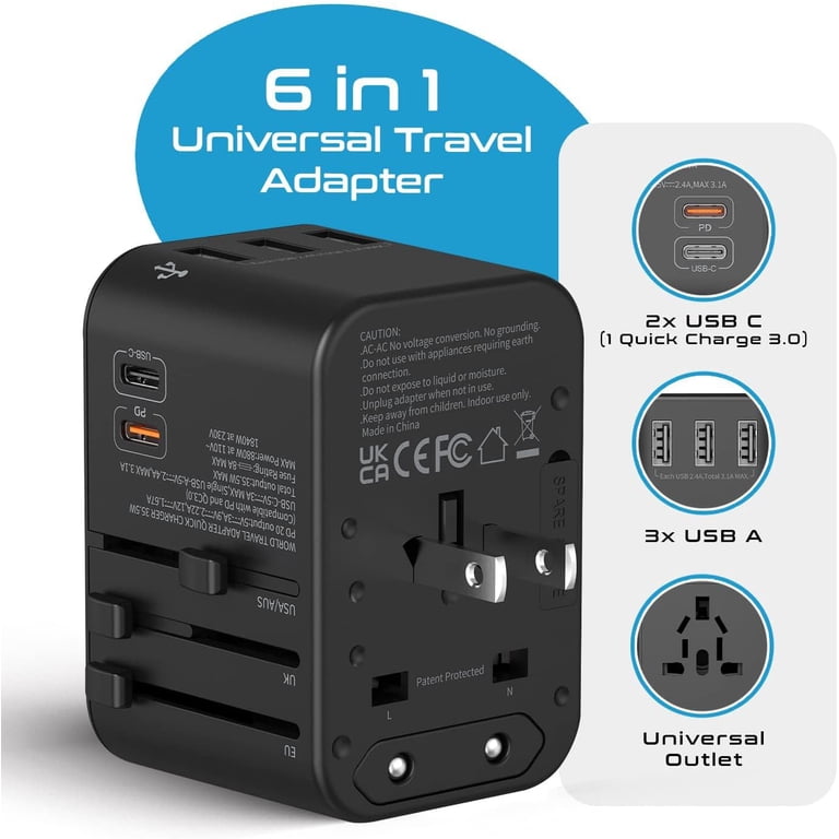 Power Converter For Europe Universal Travel Adapter & Voltage Converter ...