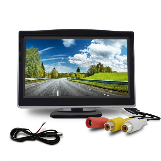 4.3/5 Inch Monitor TFT LCD Screen Display for Car Automobile Vehicle Trailer Pickups RV Parking Rear View Backup Camera ,Clear Images