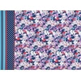 thumbnail image 2 of Zelouf Peach Cdc Print  , Sewing, DIY, Crafts Fabric by the Yard, 464 Navy/lilac, 1 Yard, 2 of 2