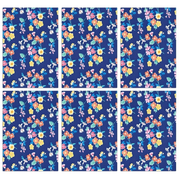 6 Pcs Funny Kitchen Towels,Pioneer Flower Floral Print Pattern Microfiber Dish Towels,Kitchen Tea Towels,Kitchen Towel Set (18" X 26")