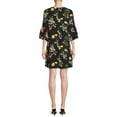 thumbnail image 4 of Nine.Eight Women V-Neck Flounce Sleeve Above Knee Shift Dress, 4 of 5