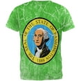 thumbnail image 2 of Washington Vintage Distressed State Flag All Over Mens T Shirt Multi 2XL, 2 of 2