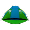thumbnail image 5 of GigaTent Sand Castle Portable Beach Cabana Two Mesh Windows & Sand Pockets, Green & Blue, 5 of 11