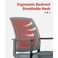 thumbnail image 5 of Office Guest Chair with Lumbar Support Mid Back Mesh Space Air Grid Series Reception Conference Room, 5 of 7