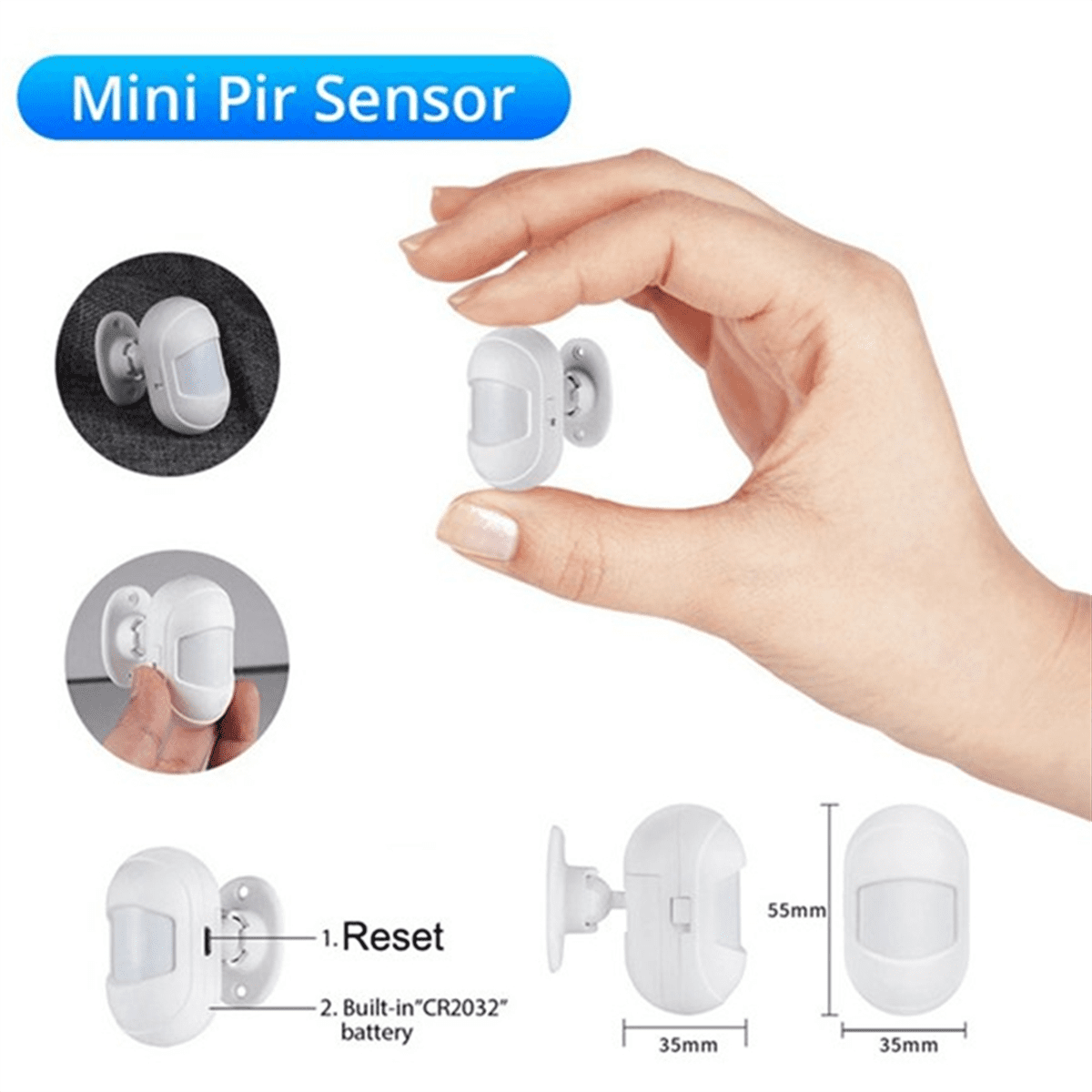Tuya Zigbee PIR Motion Sensor Human Body Motion Sensor Smart Security Detector Work with Zigbee Gateway