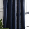 thumbnail image 5 of Martha Stewart Water's Edge Tufted Indoor Polyester Light Filtering Backtab Curtain Panel Pair , Navy, 50"x84" , Set of 2, 5 of 6
