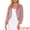 Dusty Pink, variant on Women's Faux Fur Cropped Open Front Jacket Bolero Coat XL White