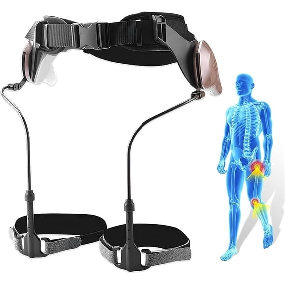 Walking assistance device, wearable exoskeleton walker with adjustable lumbar and leg support -3-speed assistive device suitable for stairs, hiking, mobility, and stability (one pair)T