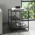 thumbnail image 3 of Evelyn&Zoe Winthrop 20" Wide Square Side Table with Metal Shelves in Blackened Bronze, 3 of 7