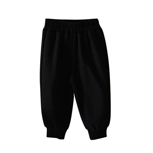 Odeerbi 1-10 Años Niños Niñas Algodón Pantalones Workout Athletic Deportes Jogger Pantalones Color Sólido Cintura Elástica Lindo Joggers