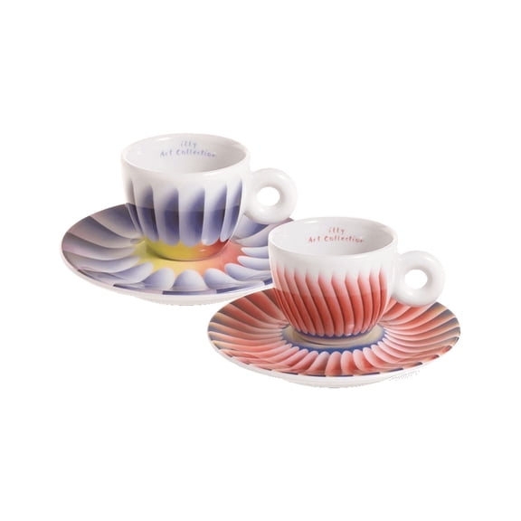 Judy Chicago illy Art Collection Gift - Set of 2 Espresso Cups and Saucers