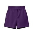 thumbnail image 5 of cocolona Summer Casual High Waist Dress Shorts for Women Elastic Waist Straight Wide Leg Business Work Shorts with Pockets, 5 of 5
