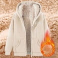 thumbnail image 2 of Bovemsi Sweatshirt for Women Fashionable And Casual Fleece Lined Thickened Warm Hooded Zip Up Hoodie, 2 of 4