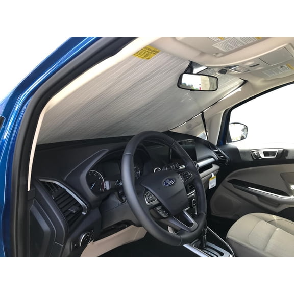 HeatShield, The Original Windshield Sun Shade, Custom-Fit for Ford EcoSport SUV 2018, 2019, 2020, 2021, Silver Series
