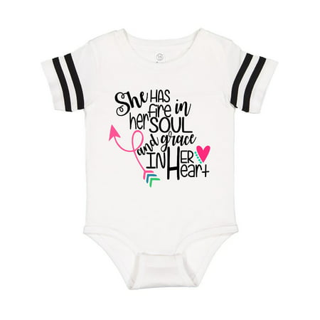 

Inktastic She Has Fire In Her Soul and Grace In Her Heart Gift Baby Boy or Baby Girl Bodysuit