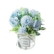 thumbnail image 1 of Yuarrent 2 flores artificiales en jarrón, elegantes, duraderas, para interiores o exteriores, flores artificiales en jarrón Decoración Azul peonía+blanco, 1 of 6